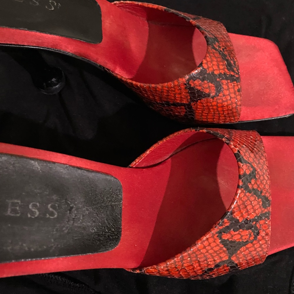 Guess Snake Print Leather High Heels